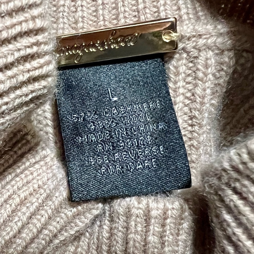 NWT Magaschoni Cashmere Wool Ribbed Funnel Neck Sweater - Picture 7 of 7